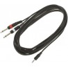 Location Câble Jack 3.5 stéréo - 2 x Jacks 6.35 mono