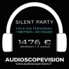 Location Pack Silent Party Disco 300 personnes, émetteur 3 canaux Aix en Provence