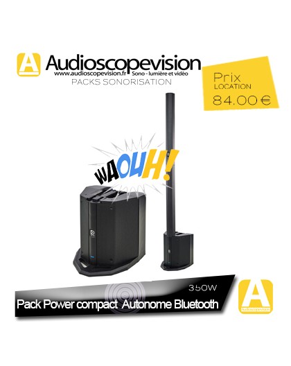Location Pack sono 350W RMS colonne design Bluetooth Autonome sur batterie