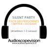 Location Pack Silent Party Disco 500 personnes, émetteur 3 canaux Aix en Provence