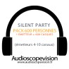 Location Pack Silent Party Disco 600 personnes, émetteur 10 canaux Aix en Provence