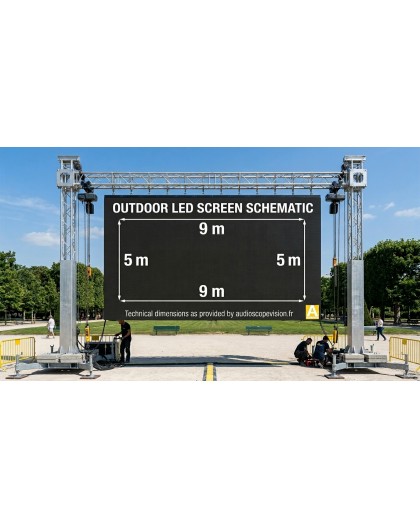 Location ecran led, plein jour, extérieur, mur led, écran géant, location grand écran, aix en provence, outdoor, Aubagne, cassis